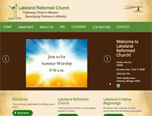 Tablet Screenshot of lakelandreformed.org
